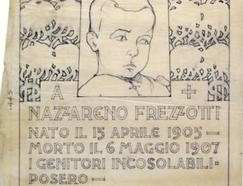 Oriolo Frezzotti, disegno su lucido (Archivio Frezzotti) – restaurato presso ICRCPAL